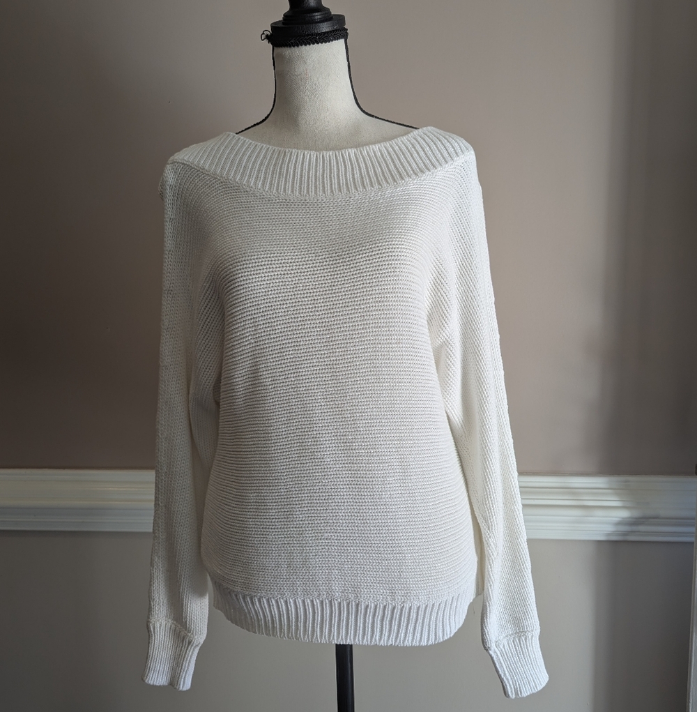 GAP Off-the-Shoulder White Sweater